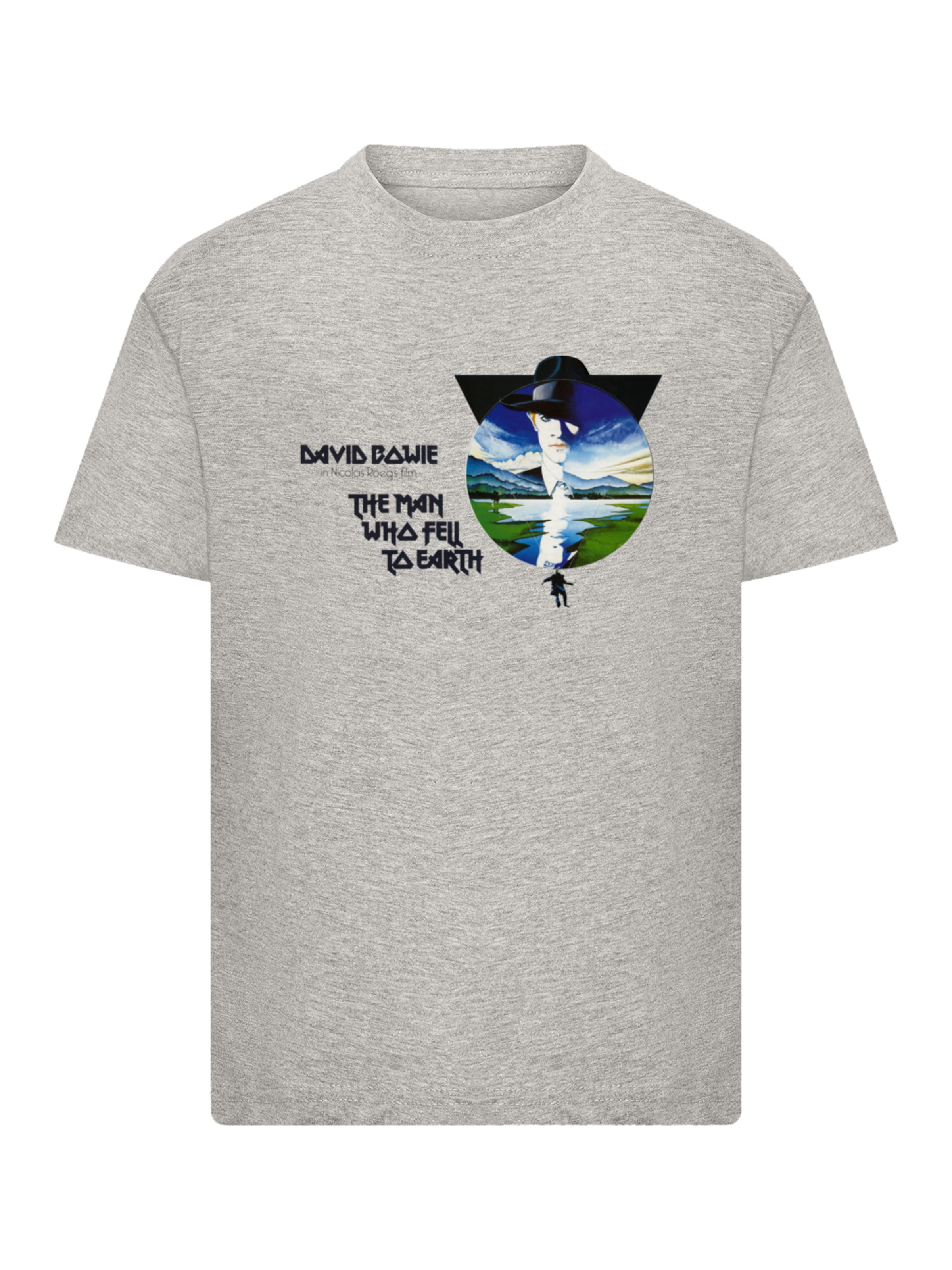 F4NT4STIC T-Shirt 'The Man Who Fell To Earth David Bowie' in Grau: Vorderseite