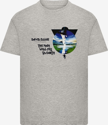 F4NT4STIC Shirt 'The Man Who Fell To Earth David Bowie' in Grey: front