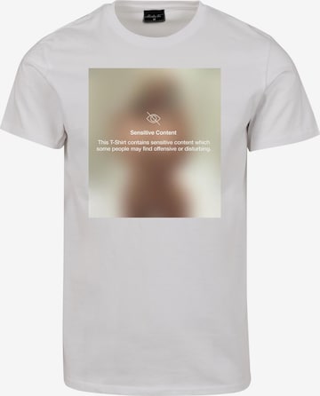 MT Men Shirt 'Sensitive Content' in White: front
