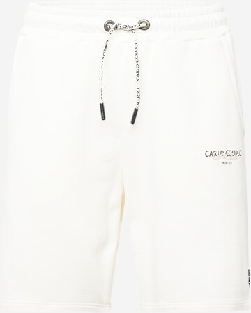 Regular Pantalon 'De Santi' Carlo Colucci en blanc : devant