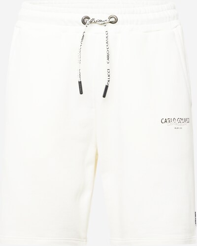 Pantaloni 'De Santi' Carlo Colucci pe negru / alb, Vizualizare produs
