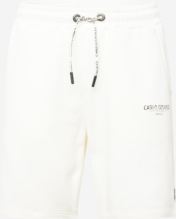 Regular Pantalon 'De Santi' Carlo Colucci en blanc : devant