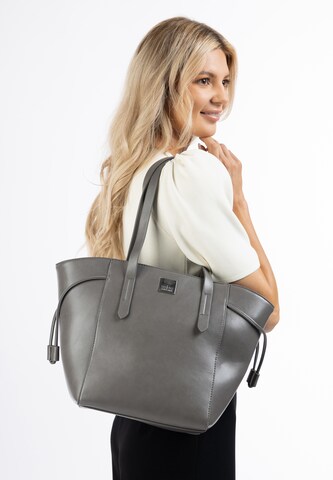 Cabas usha BLACK LABEL en gris : devant