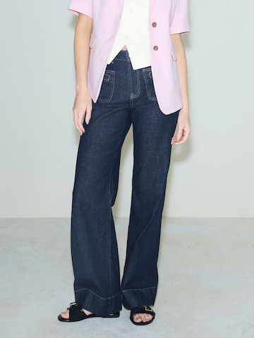 Next Wide leg Jeans in Blauw: voorkant