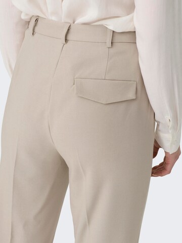 ONLY Regular Trousers with creases 'CORINNA' in Beige