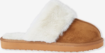 ETAM Hausschuh 'Galana' in Braun: Vorderseite