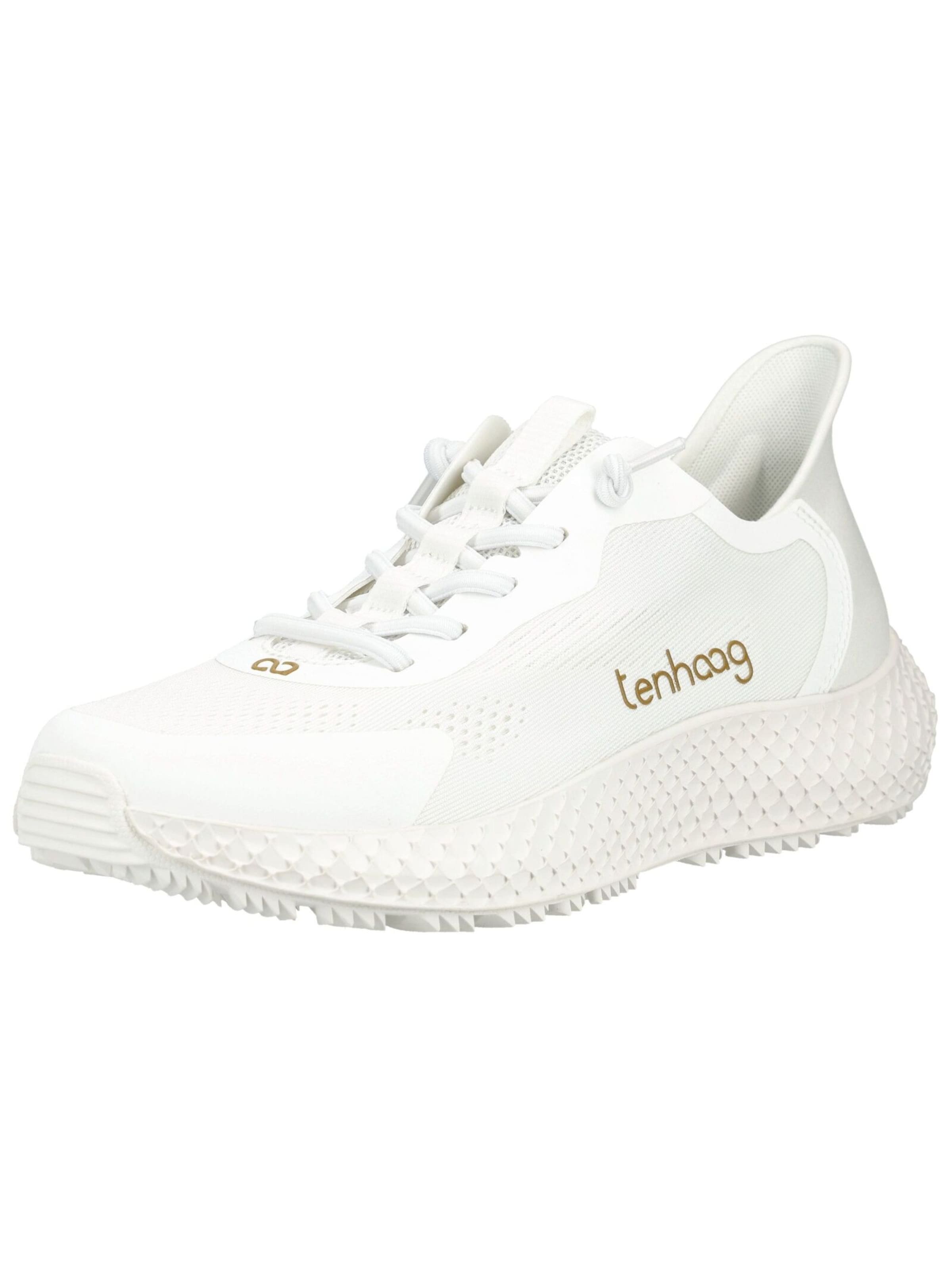 Sneaker bassa di Tenhaag in bianco: frontale