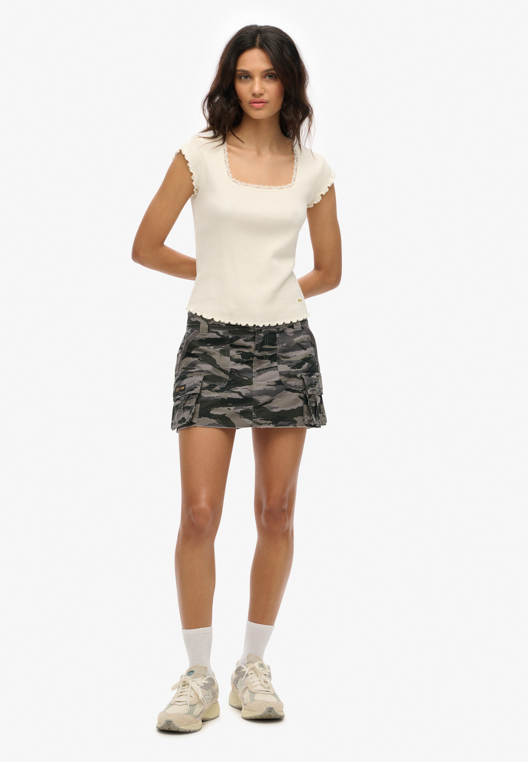 Jupe 'Utility Parachute' Superdry & Co en gris