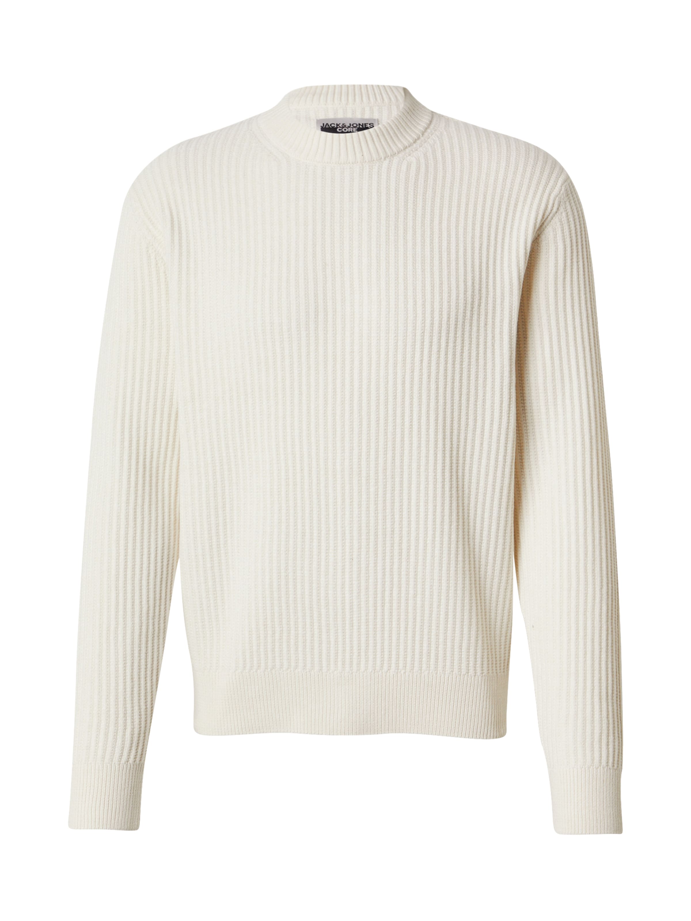 JACK & JONES Sveter 'JCOGRID' - Béžová: predná strana