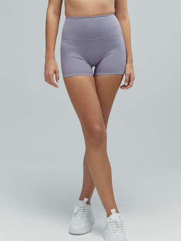 DRILLS Apparel Skinny Leggings 'ACTIVE DRILLS Scrunch Shorts' in Purple: front