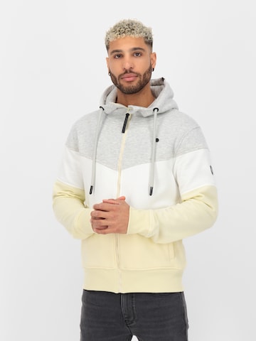 Veste de survêtement 'Simon' Alife and Kickin en beige : devant