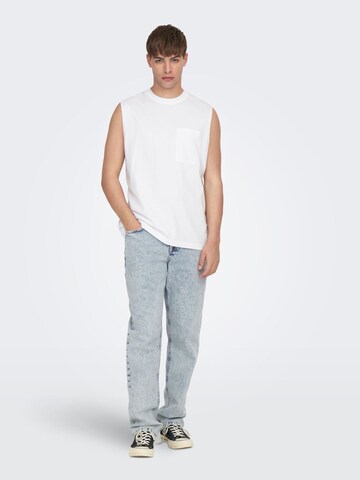 Only & Sons - Camiseta 'Fred' en blanco