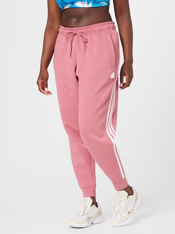 ADIDAS SPORTSWEARTapered Sportske hlače 'Future Icons 3-Stripes  ' - roza boja: prednji dio
