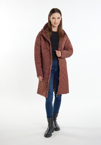 Usha Between-Seasons Coat in Brown