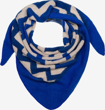 styleBREAKER Tuch 'Web Dreiecktuch Zick-Zack' in Blau: Vorderseite