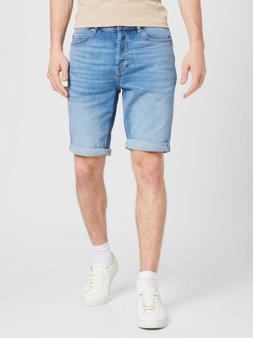 HUGO Red Tapered Shorts in Blau: predná strana