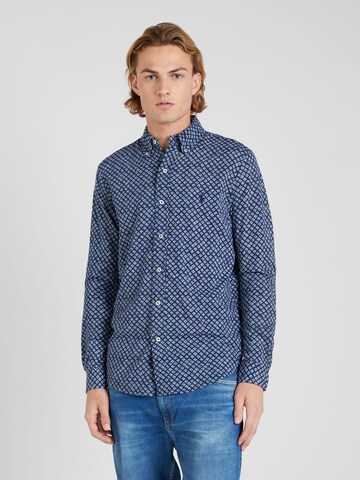 Polo Ralph Lauren Regular fit Overhemd in Blauw: voorkant