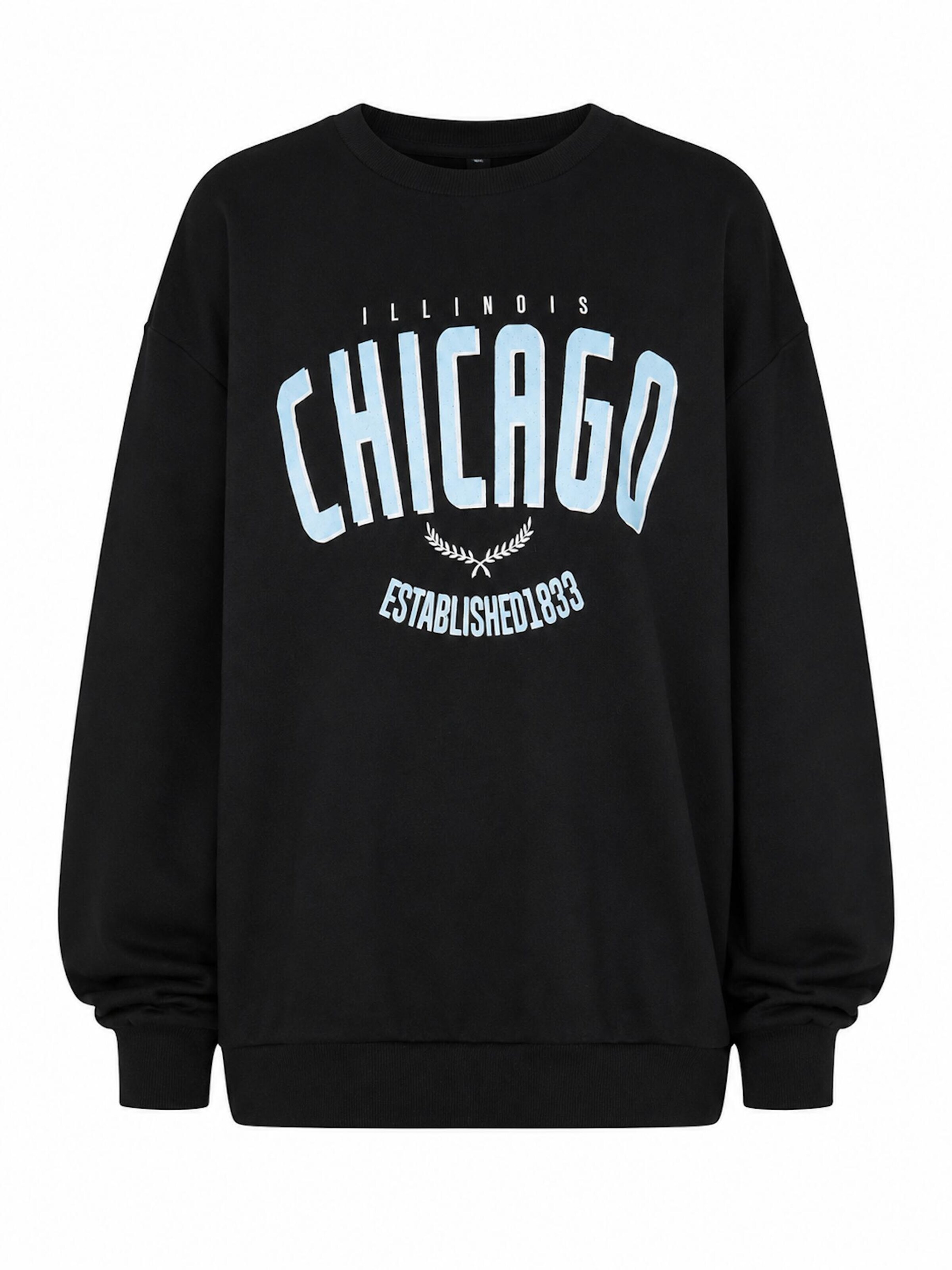 Worldclassca Oversizepullover 'Chicago'‌‌‌‌‌‌ in Schwarz: Vorderseite