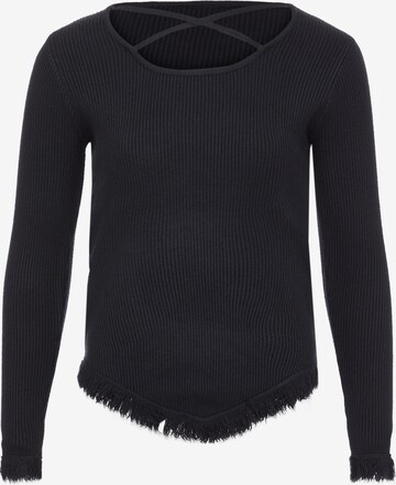 qisha Sweater in Black: front