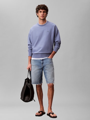 Sweat-shirt Calvin Klein Jeans en bleu