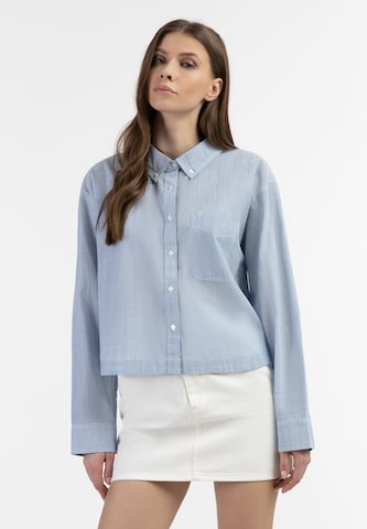 DreiMaster Vintage Blouse in Blauw: voorkant