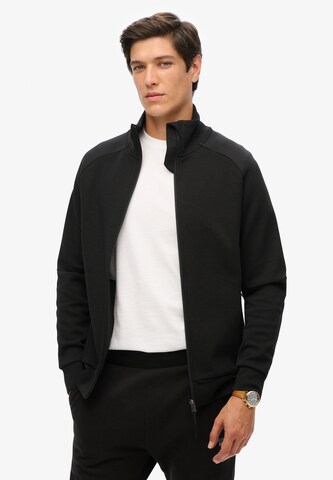 Superdry Sweatvest in Zwart: voorkant