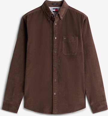 Tommy Jeans Hemd in Braun: Vorderseite