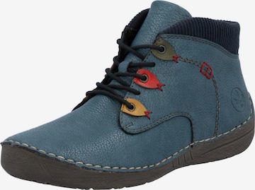 zils Rieker Sienamie zābaki: no priekšpuses