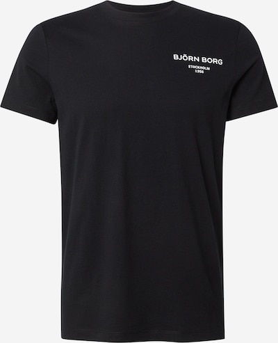 BJÖRN BORG Toiminnallinen paita 'ESSENTIAL' värissä musta / valkoinen, Tuotenäkymä