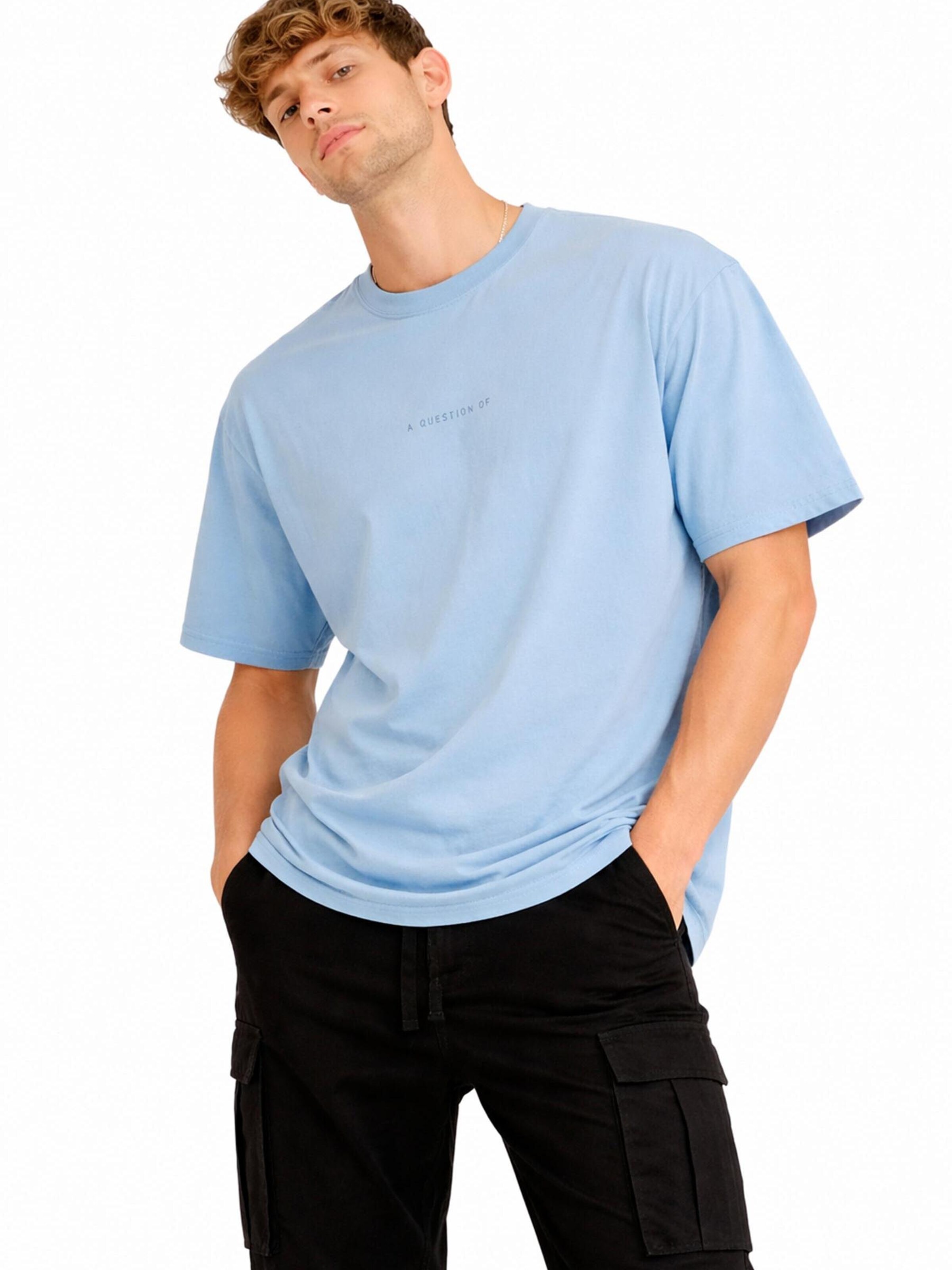 A Question Of (AQO) Shirt 'Ozzy Tee Acid' in Blauw: voorkant