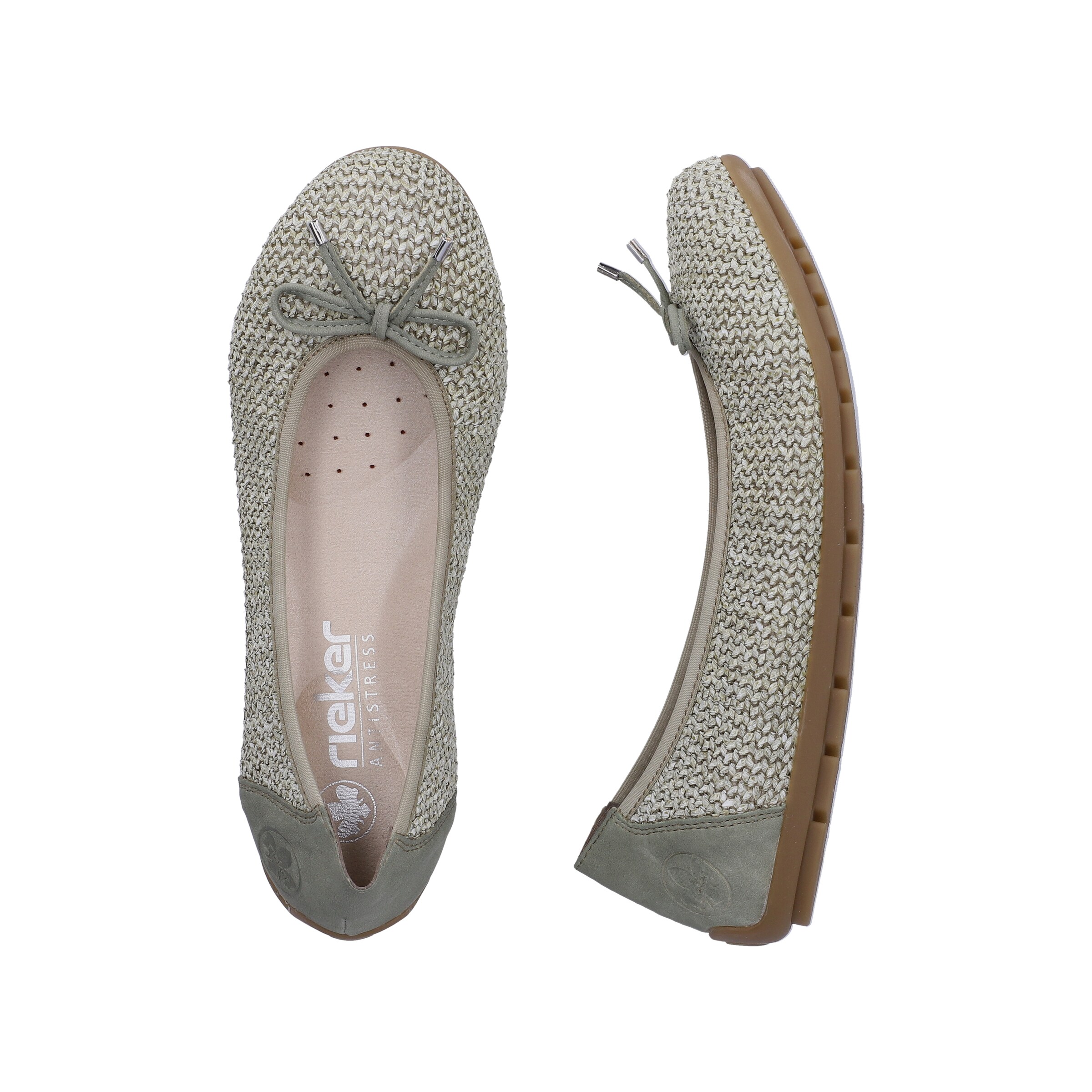Ballerines '43850' Rieker en vert
