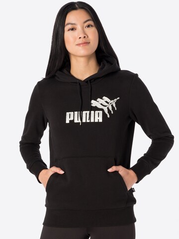 PUMA Athletic Sweatshirt in Black: front