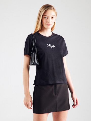 HUGO - Camiseta 'Destrel_3' en negro: frente