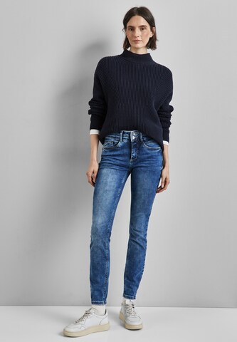 STREET ONE Slimfit Jeans in Blau