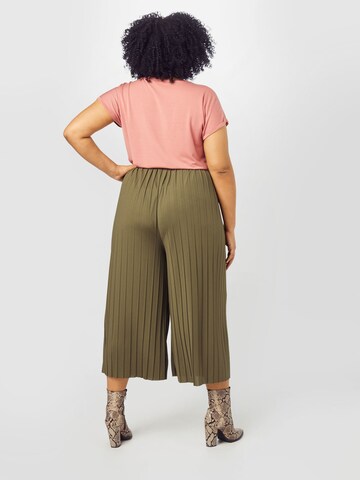 ABOUT YOU Curvy Wide leg Παντελόνι 'Caren' σε πράσινο