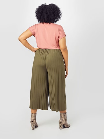 ABOUT YOU Curvy Wide leg Pants 'Caren' in Green