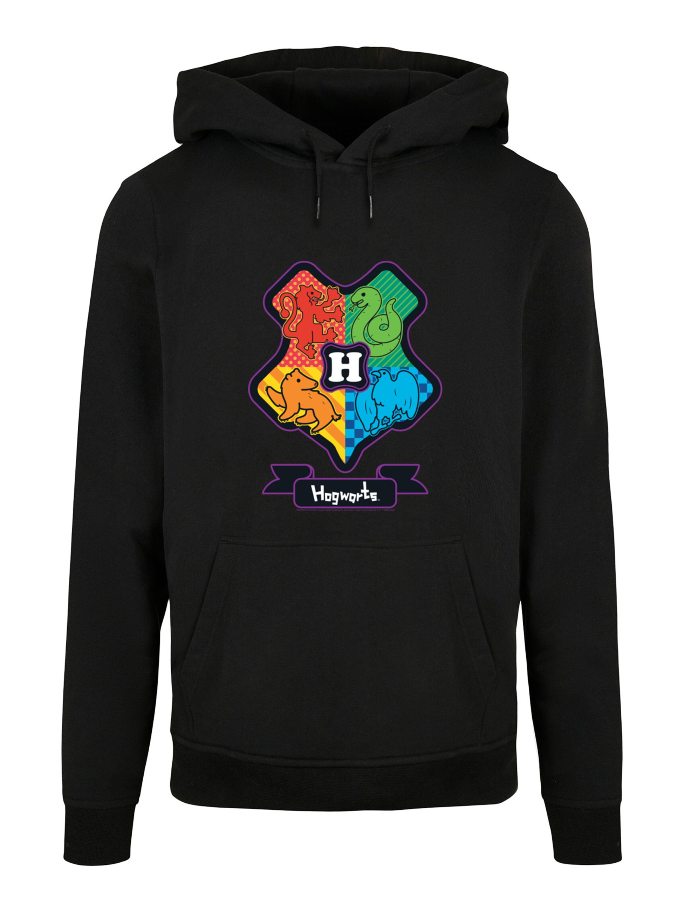 F4NT4STIC Sweatshirt 'Harry Potter Hogwarts Junior Crest' in Zwart: voorkant