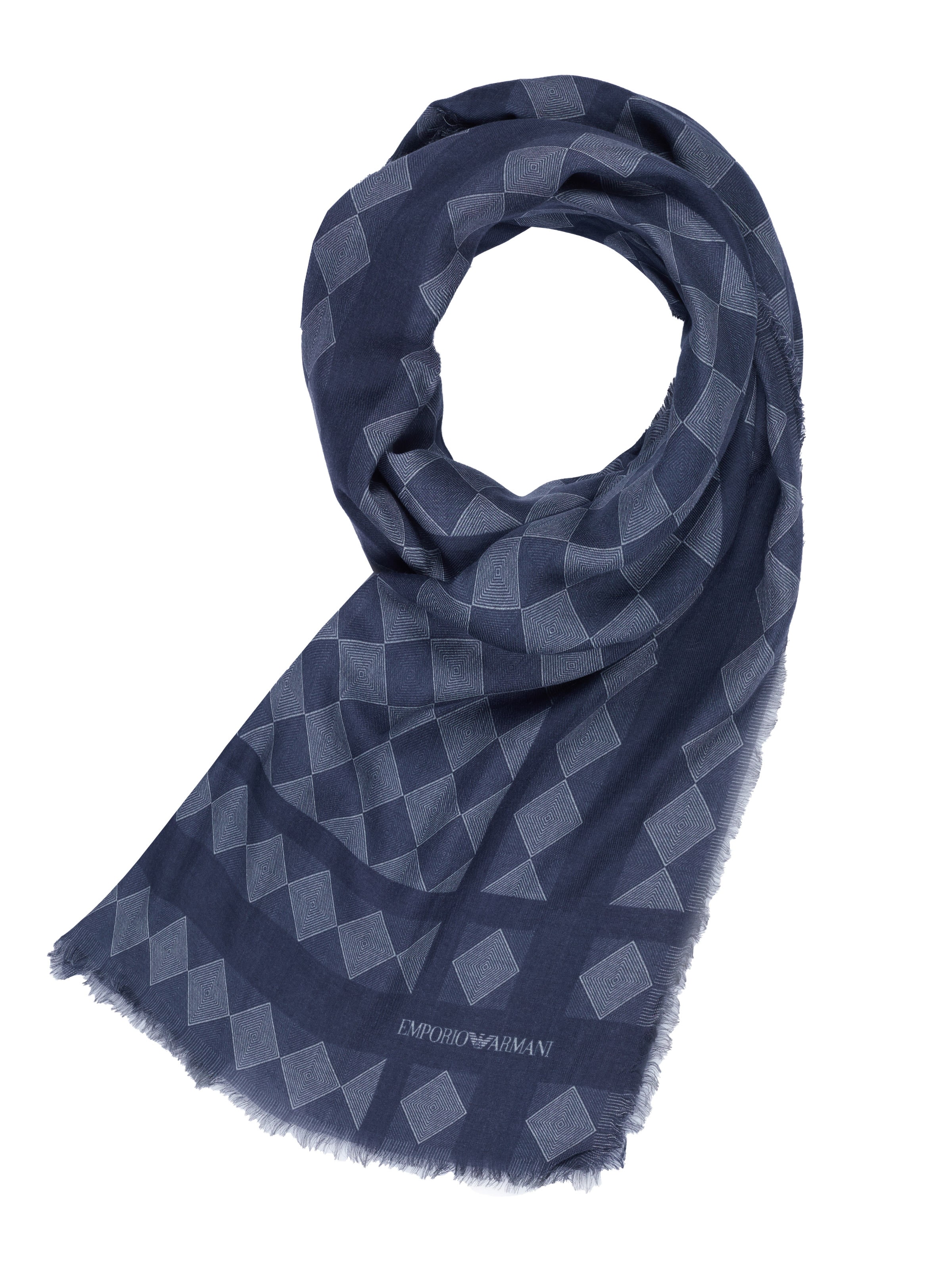 ARMANI Scarf 'Emporio' in Blue: front