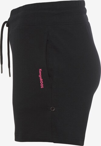 KangaROOS Regular Workout Pants in Black