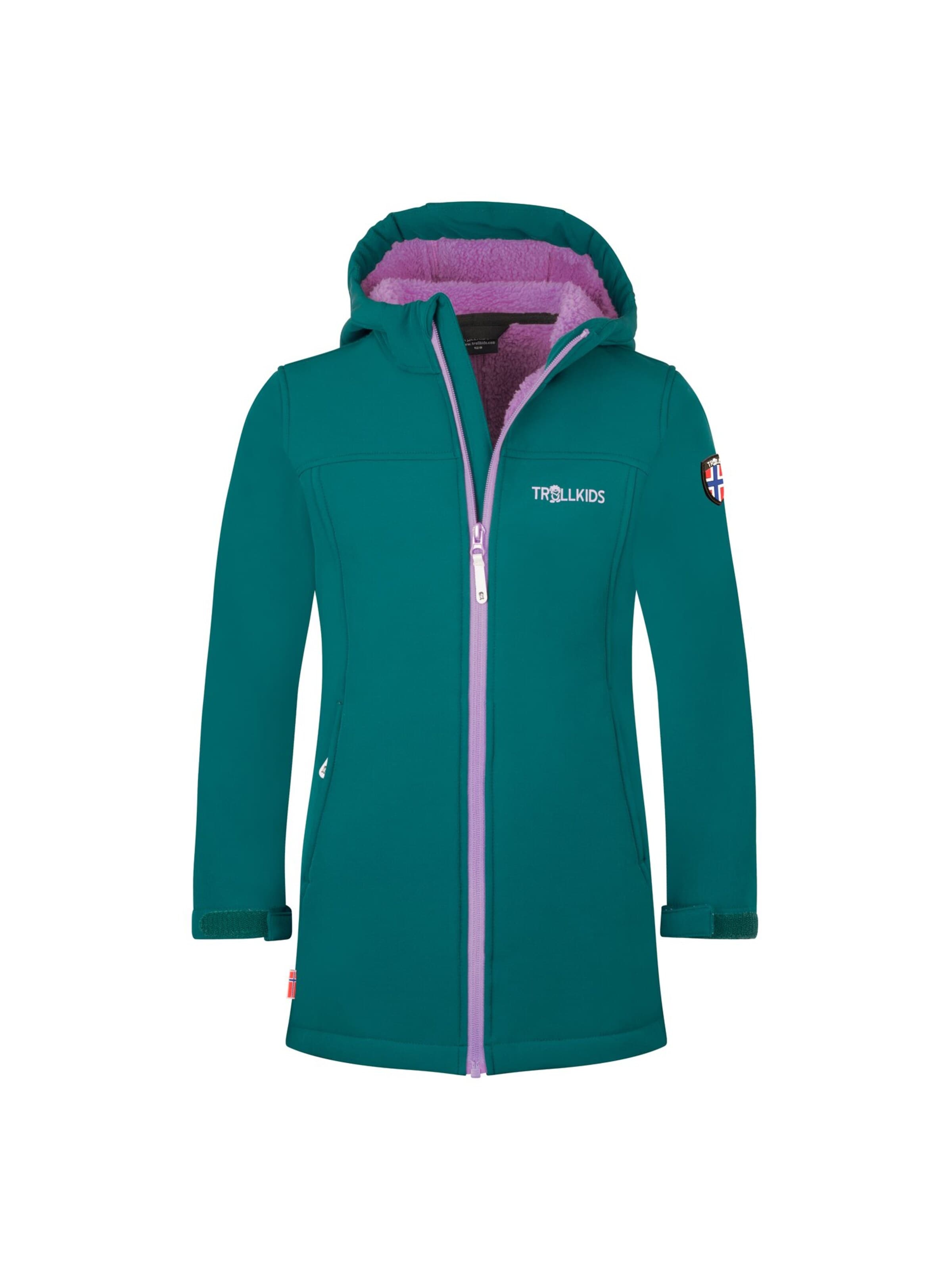 TROLLKIDS Outdoor jacket in Green: front