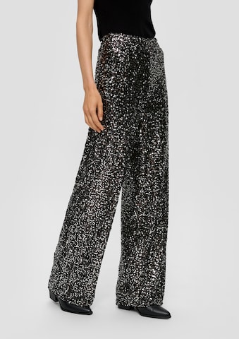 s.Oliver BLACK LABEL Wide leg Broek in Zwart