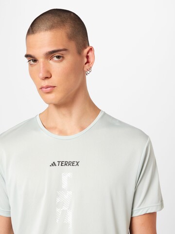 ADIDAS TERREX - Camisa funcionais 'Agravic' em cinzento