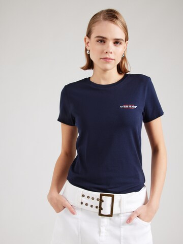 GUESS JEANS Tričko – modrá: přední strana