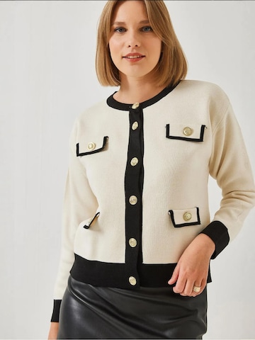 Bianco Lucci Gebreid vest in Beige