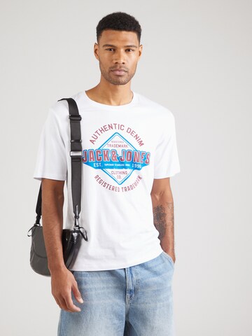 T-Shirt JACK & JONES en blanc : devant