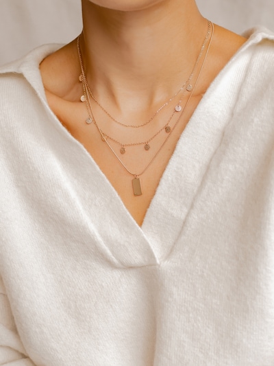 Hey Happiness Necklace 'Line Up' in Rose gold, Item view