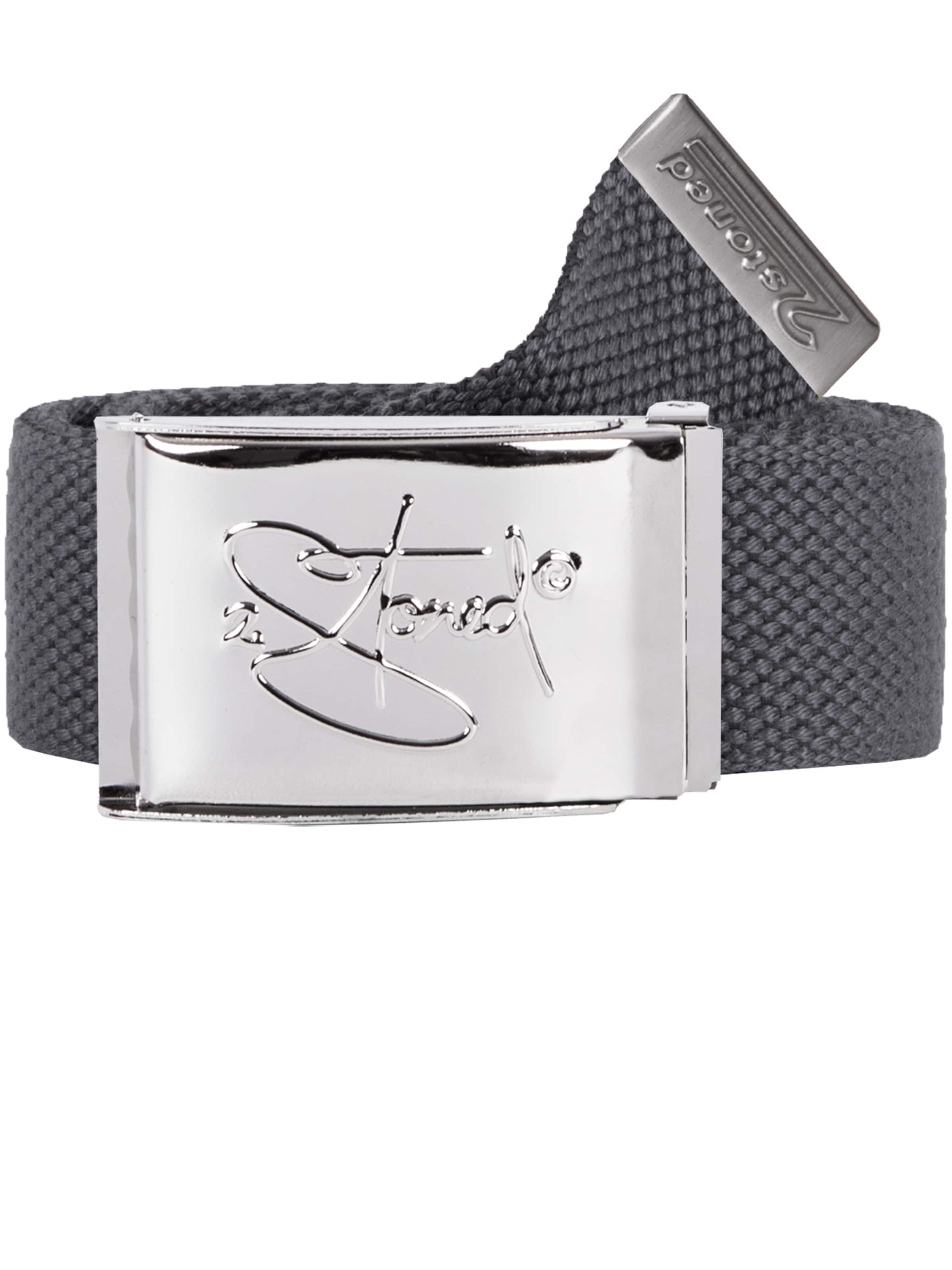 2Stoned Belt 'Classic Chrom Bottle-Opener' in Grey: front