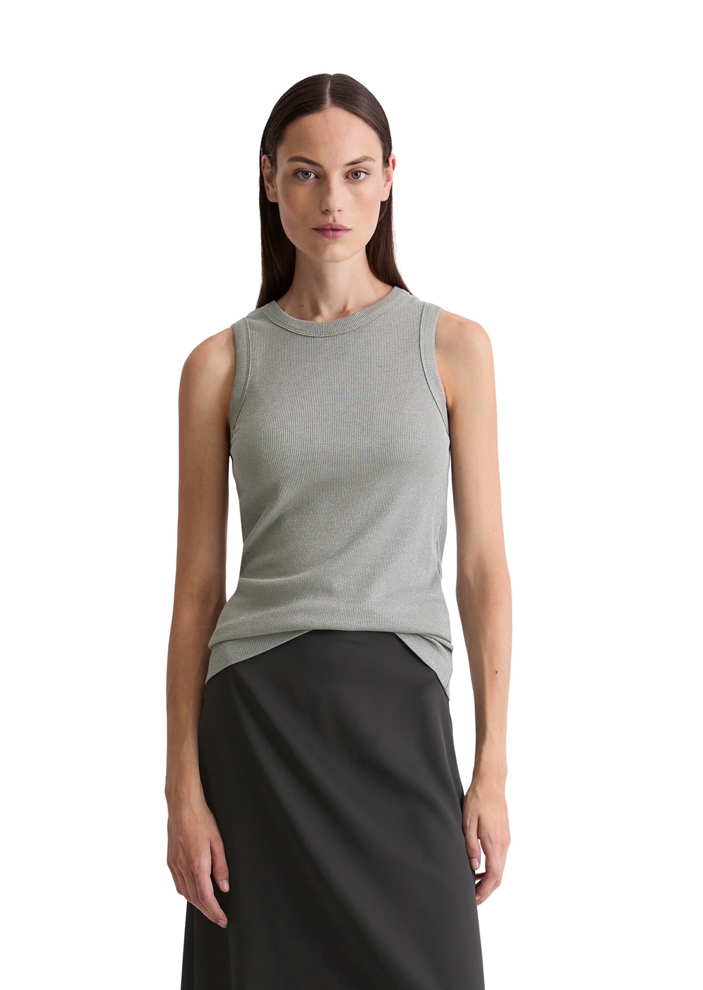 Marc O'Polo Gebreide top in Grijs: voorkant