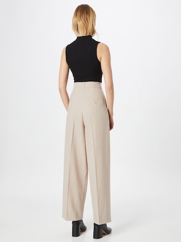 Samsøe Samsøe Loose fit Pleat-Front Pants in Beige