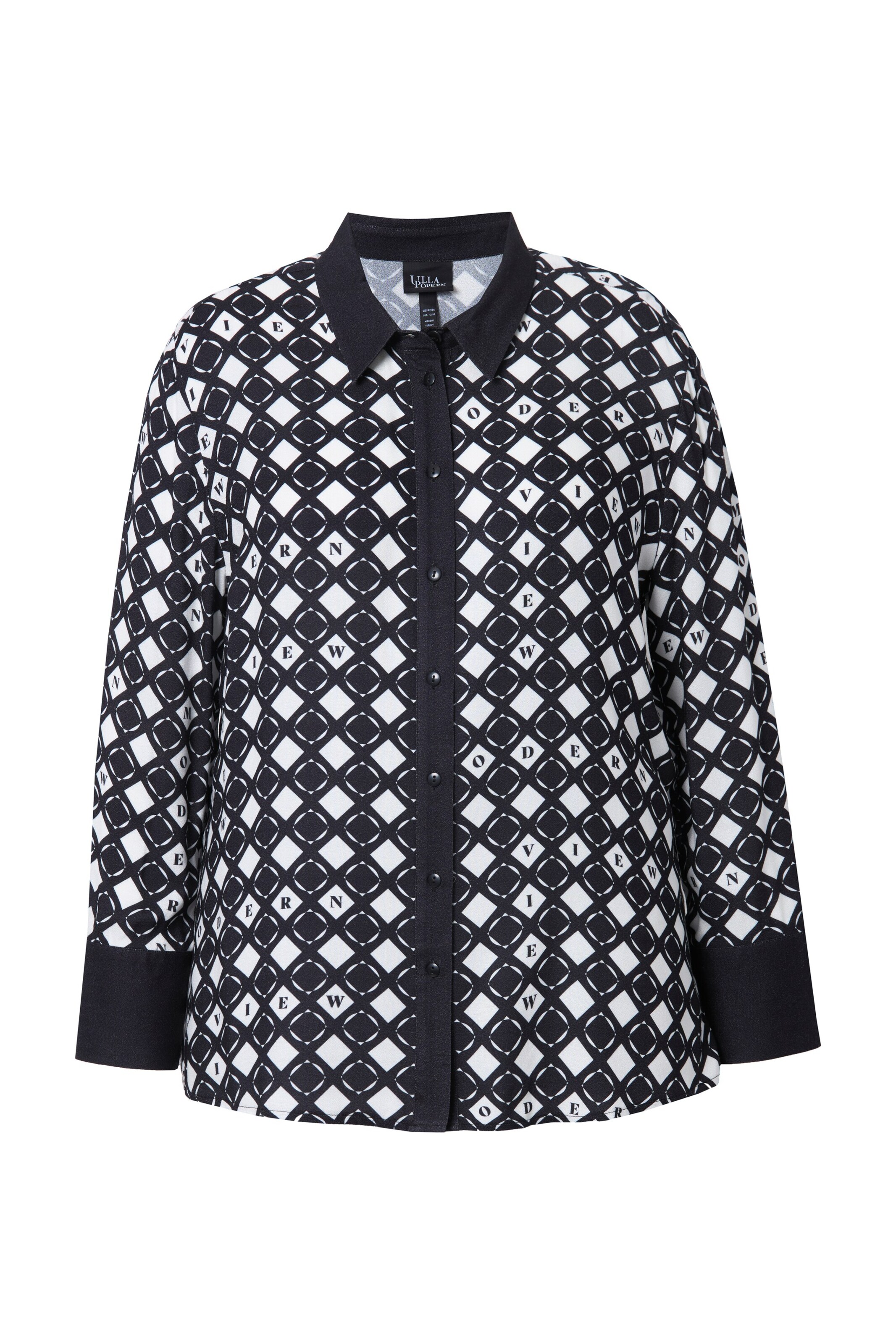 Ulla Popken Bluse in Schwarz: Vorderseite